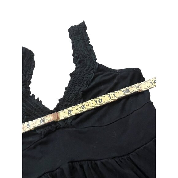 Moa Moa Y2K Dress Womens Medium Black Floral Sleeveless Whimsigoth Dark Cottage - Picture 8 of 9